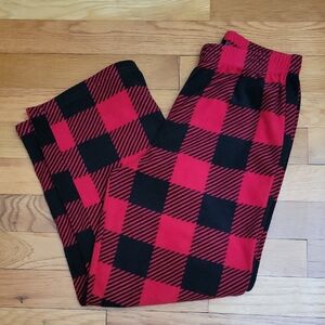 Cuddl Duds Red and Black Plaid Fleece